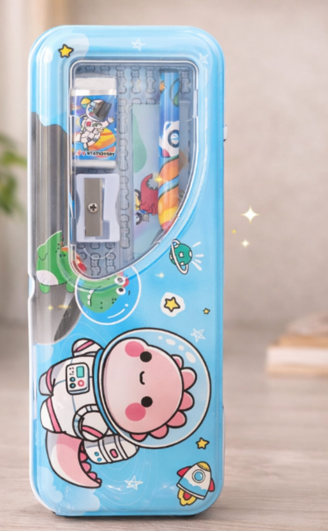 Pencil box with cartoon image