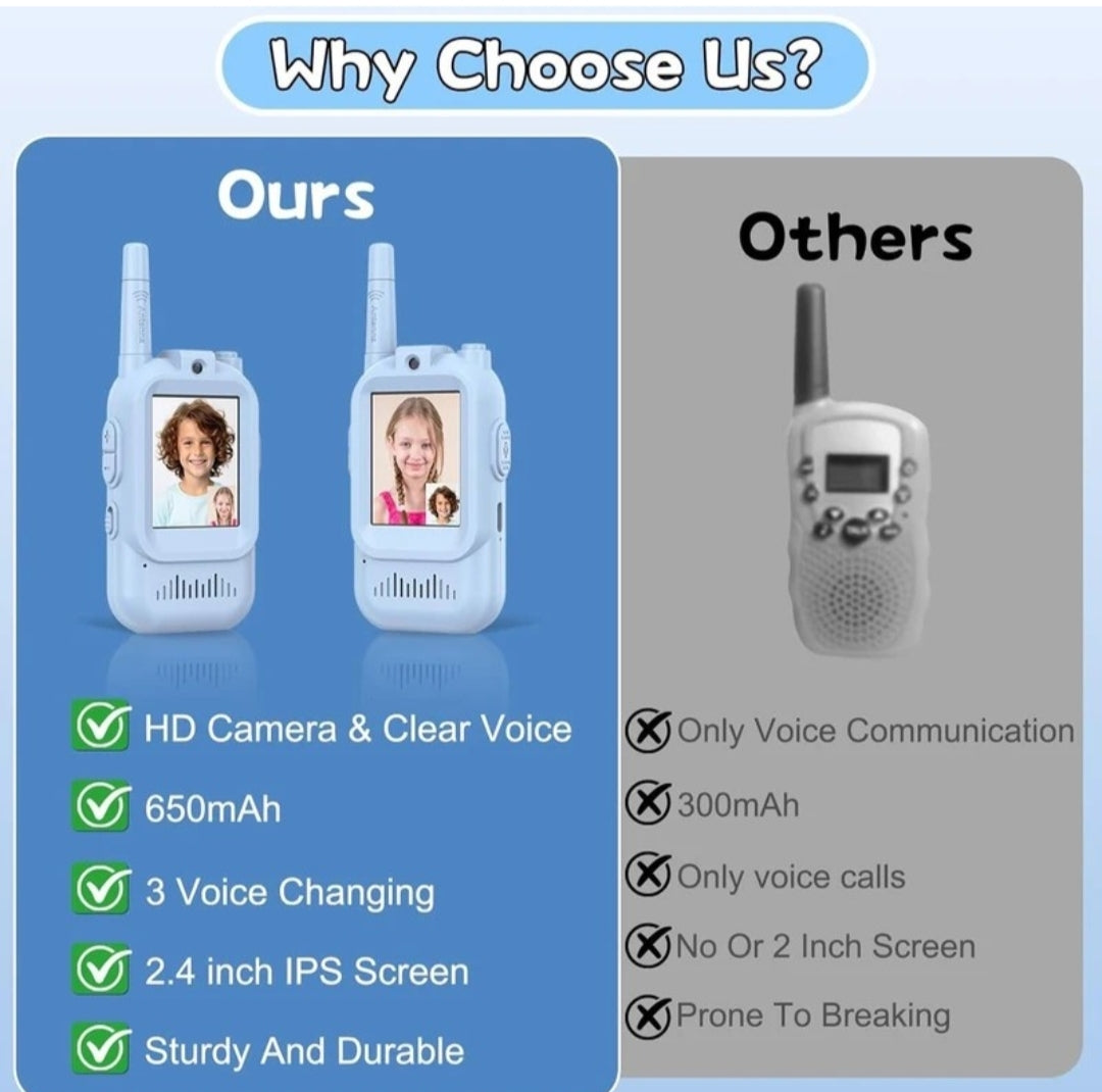 kids' video walkie-talkies (pack of 2)