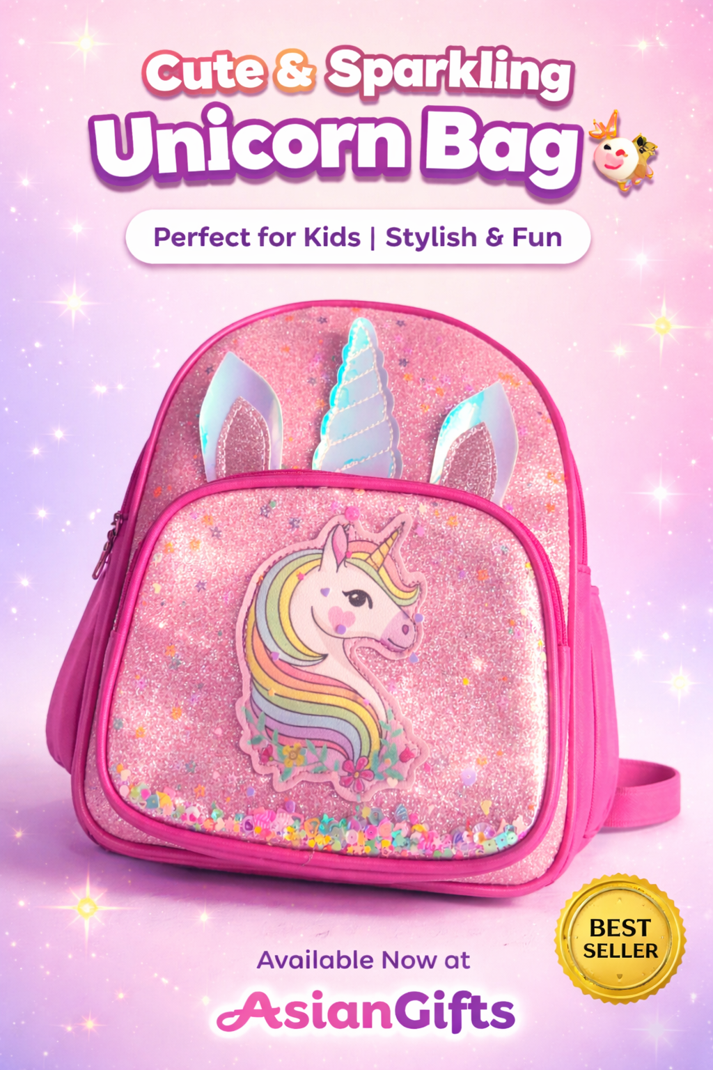 Unicorn character backpack