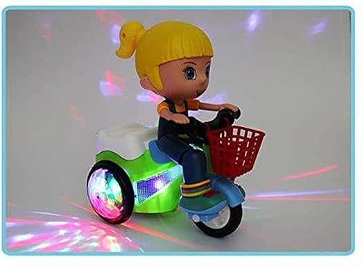 Stunt Bicycle Bump and Go Kids Toy with 4D Lights, Dancing Toy, Battery Operated Toy