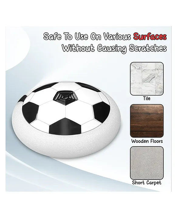 Smart Air Football Toy, LED Light-Up Floating Ball with Soft Foam Bumper