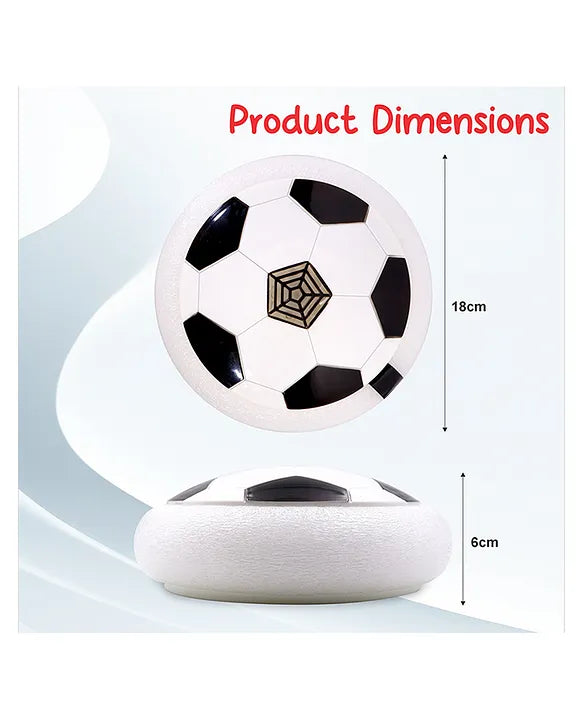 Smart Air Football Toy, LED Light-Up Floating Ball with Soft Foam Bumper