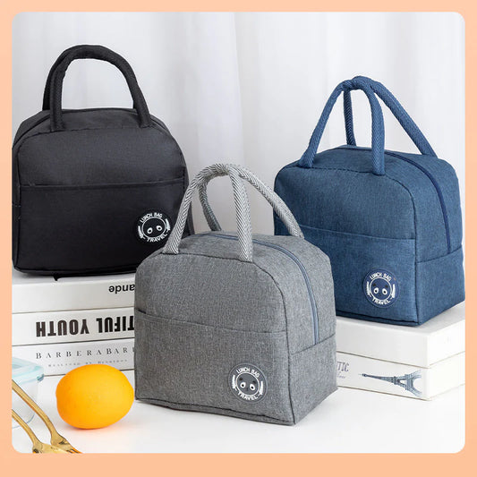 Portable Insulated Lunch Bag (Jute fabric)