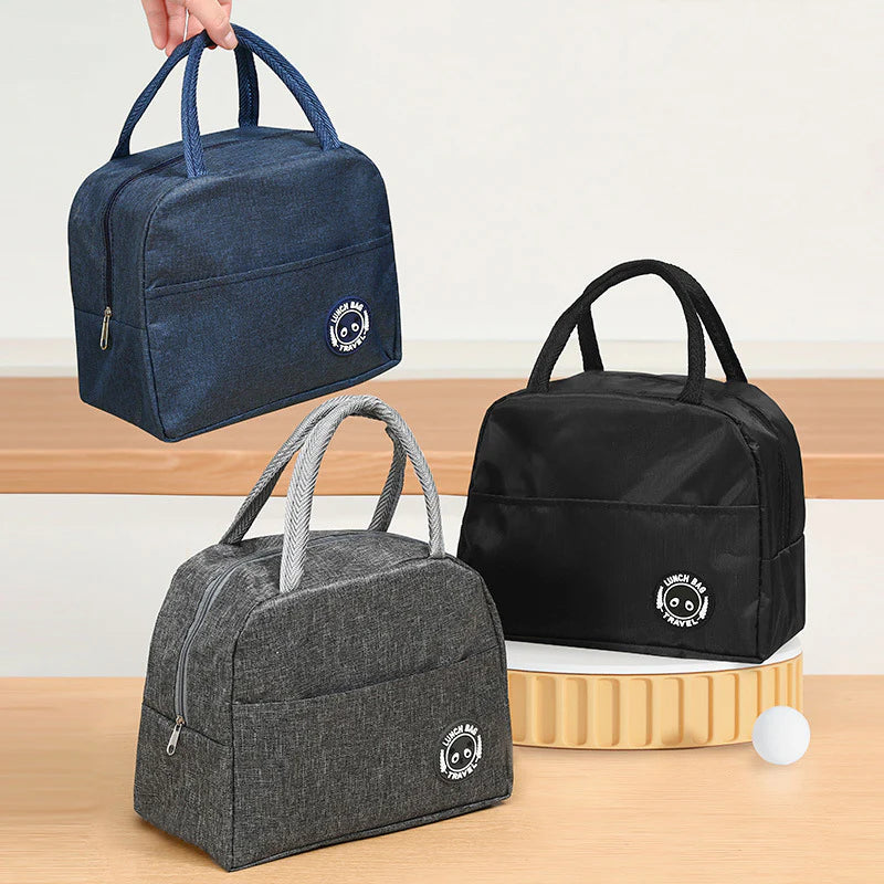 Portable Insulated Lunch Bag (Jute fabric)