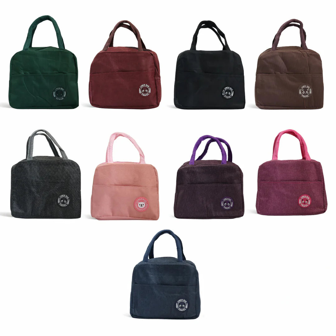 Portable Insulated Lunch Bag (Jute fabric)