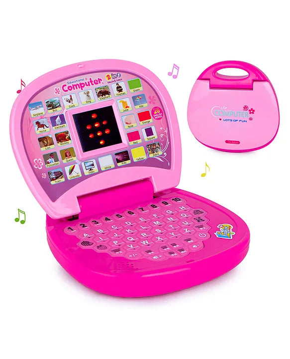 Laptop Toy with LED Display and Music Effect