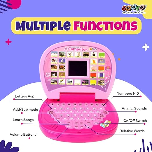 Laptop Toy with LED Display and Music Effect