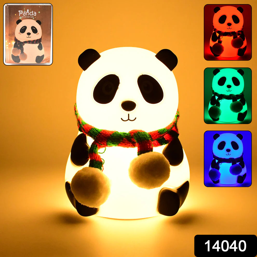 Panda 7-Color LED Silicone Touch Lamp