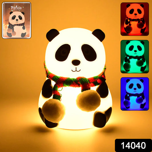 Panda 7-Color LED Silicone Touch Lamp