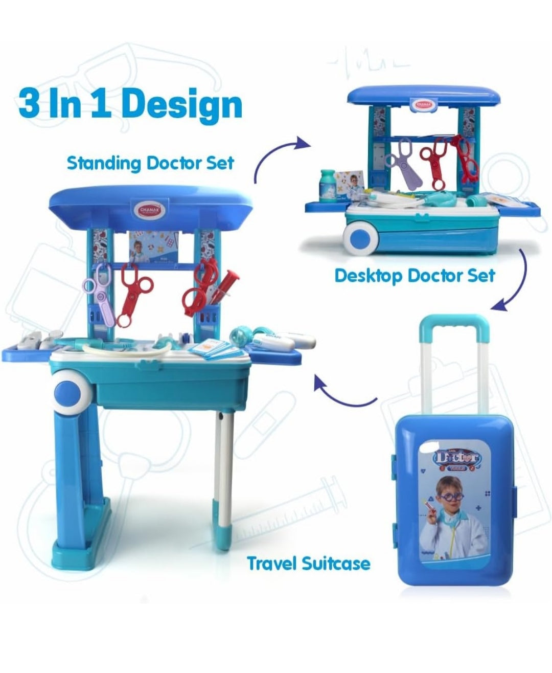 Premium Doctor Set Trolley for Kids