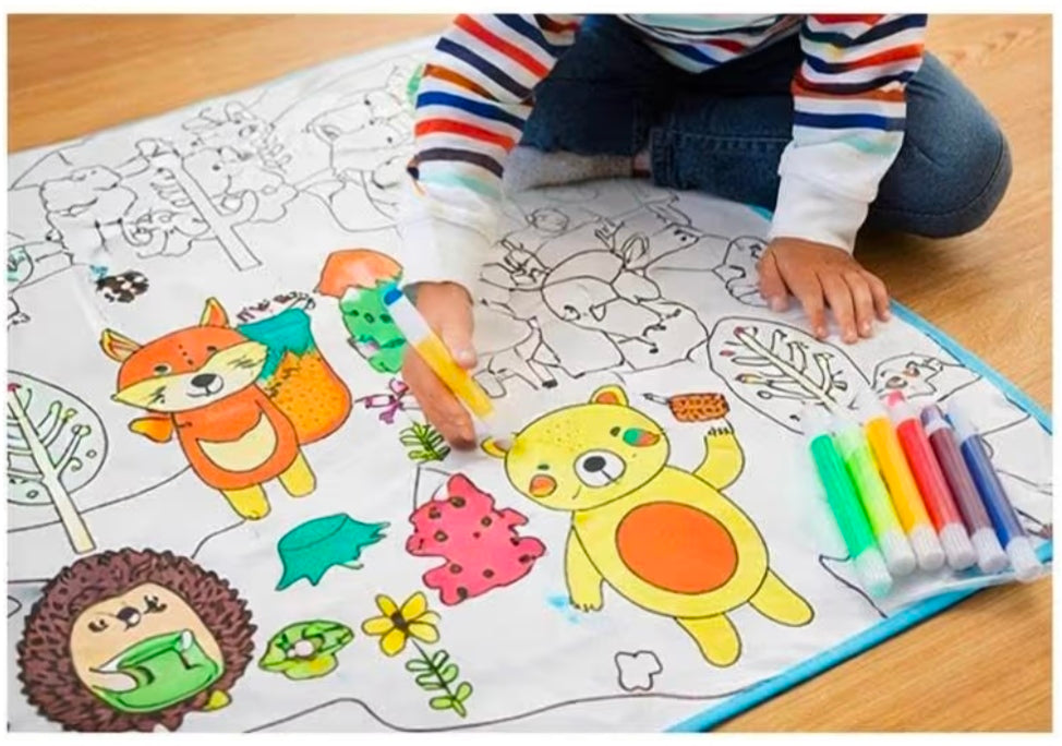 Reusable Washable Coloring Mat for Kids – 80 x 80 cm