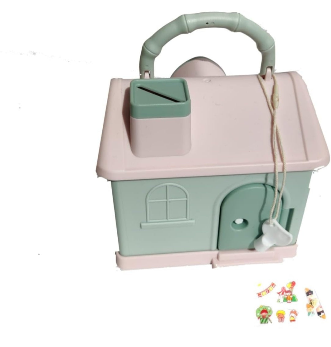 Mompa House Shape Money Piggy Bank for Kids,