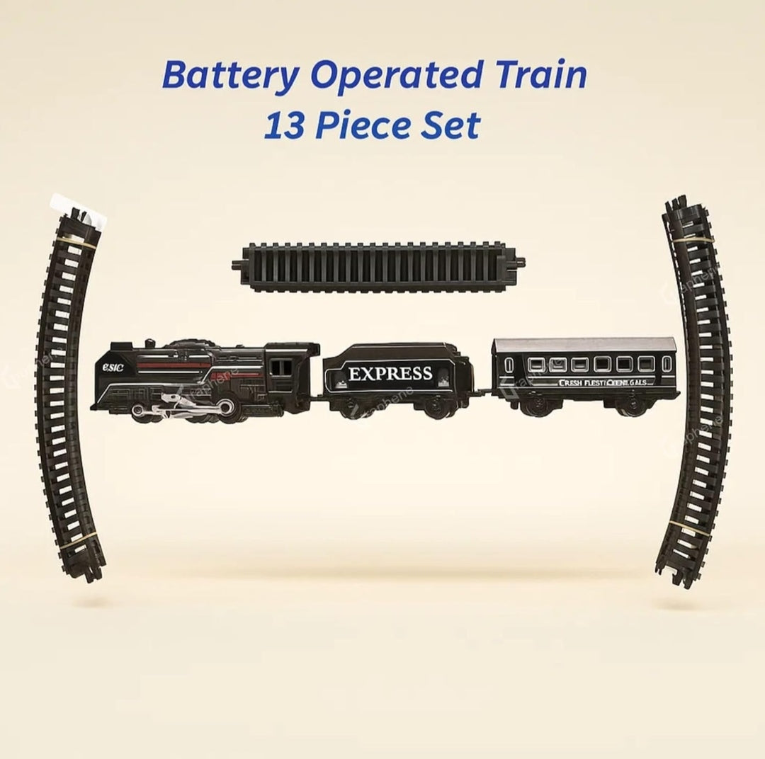 Battery Operated Toy Train Set for Kids 3–7 Years with Led Light Engine