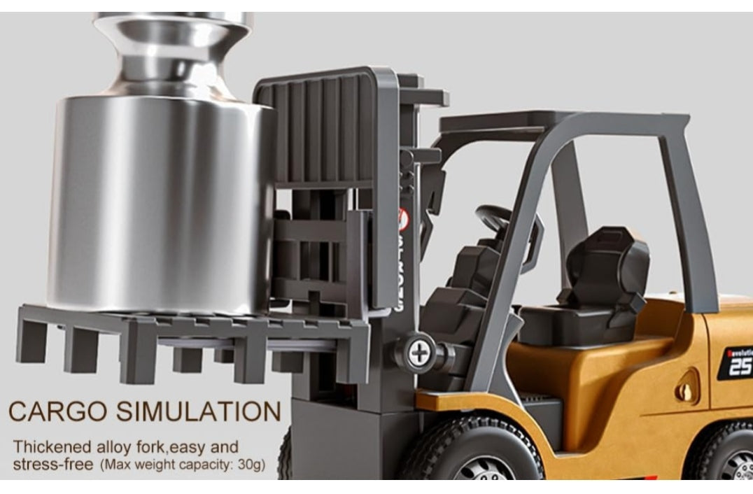 Mini RC Forklift Toy for Kids | 1:64 Scale Remote Control Forklift with Lifting Forks |