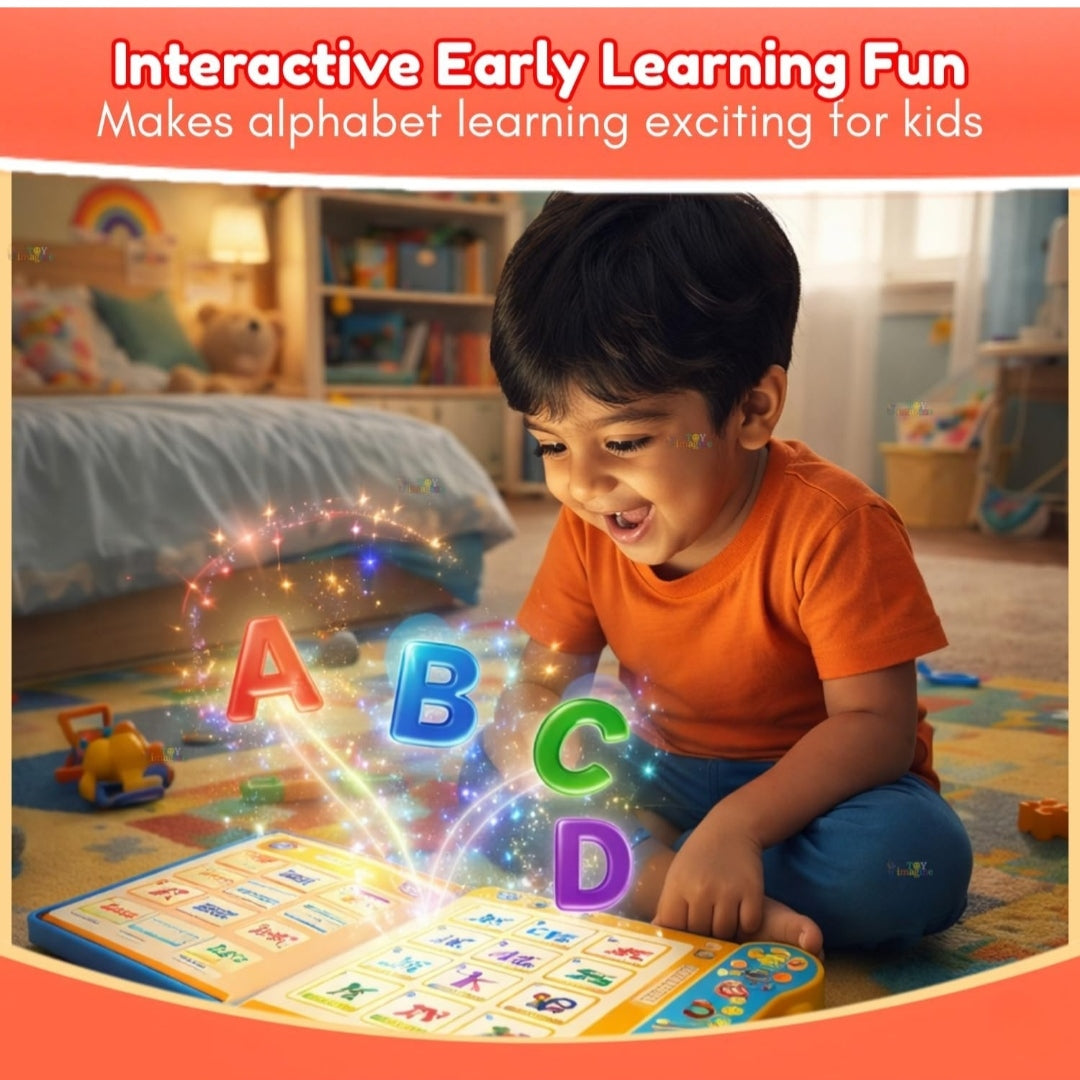 Electronic Educational Musical Phonetic Learning Interactive Children's ABC Letters, Words, Numbers, Shapes, Sound Colorful Talking Book