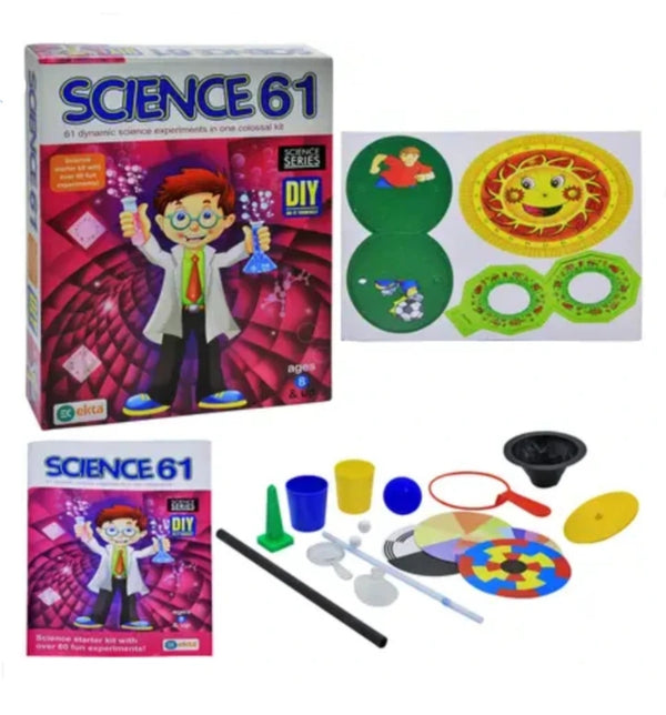 Science 61 | Dynamic 61 Science Experiments | Fun to Learn DIY Educational Play Game Kit for Kids
