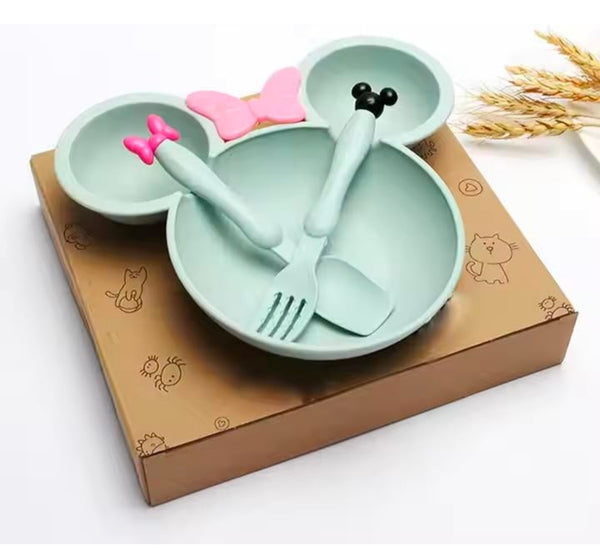 Bamboo fiber dinner set