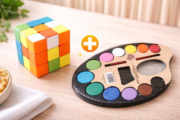 Rubik's cube + 12 colour palette combo