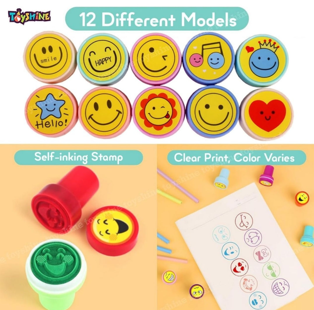Emoji Stamps for Children Self-Inking Stamp for Party Gifts for Children