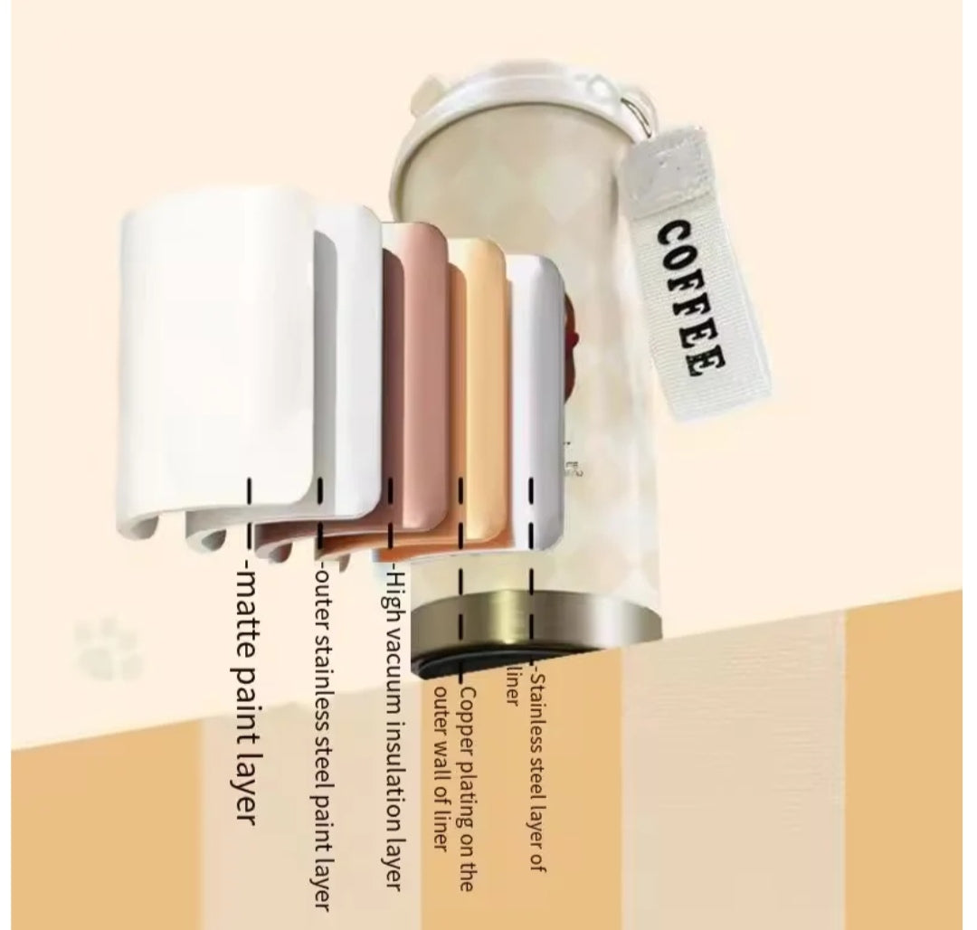 Labubu print tumbler for kids stainless steel