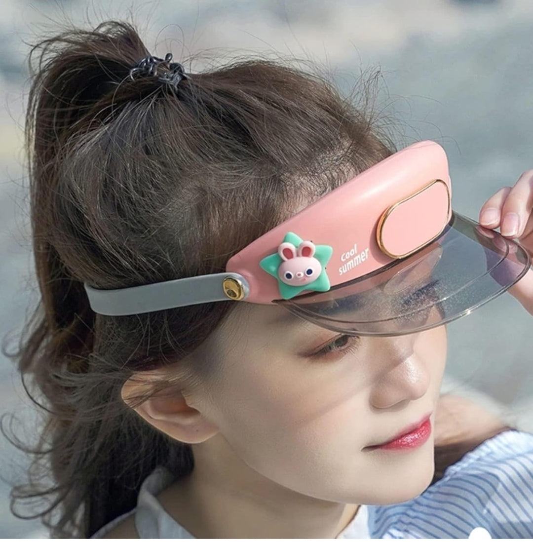 Cute summer cool fan cap for kids