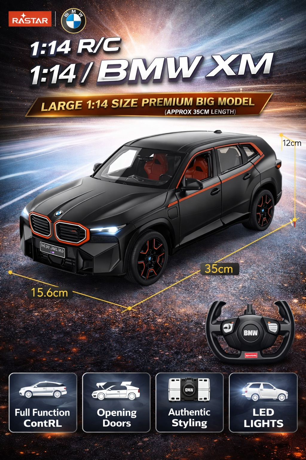 BMW XM RC model 1:14 scale