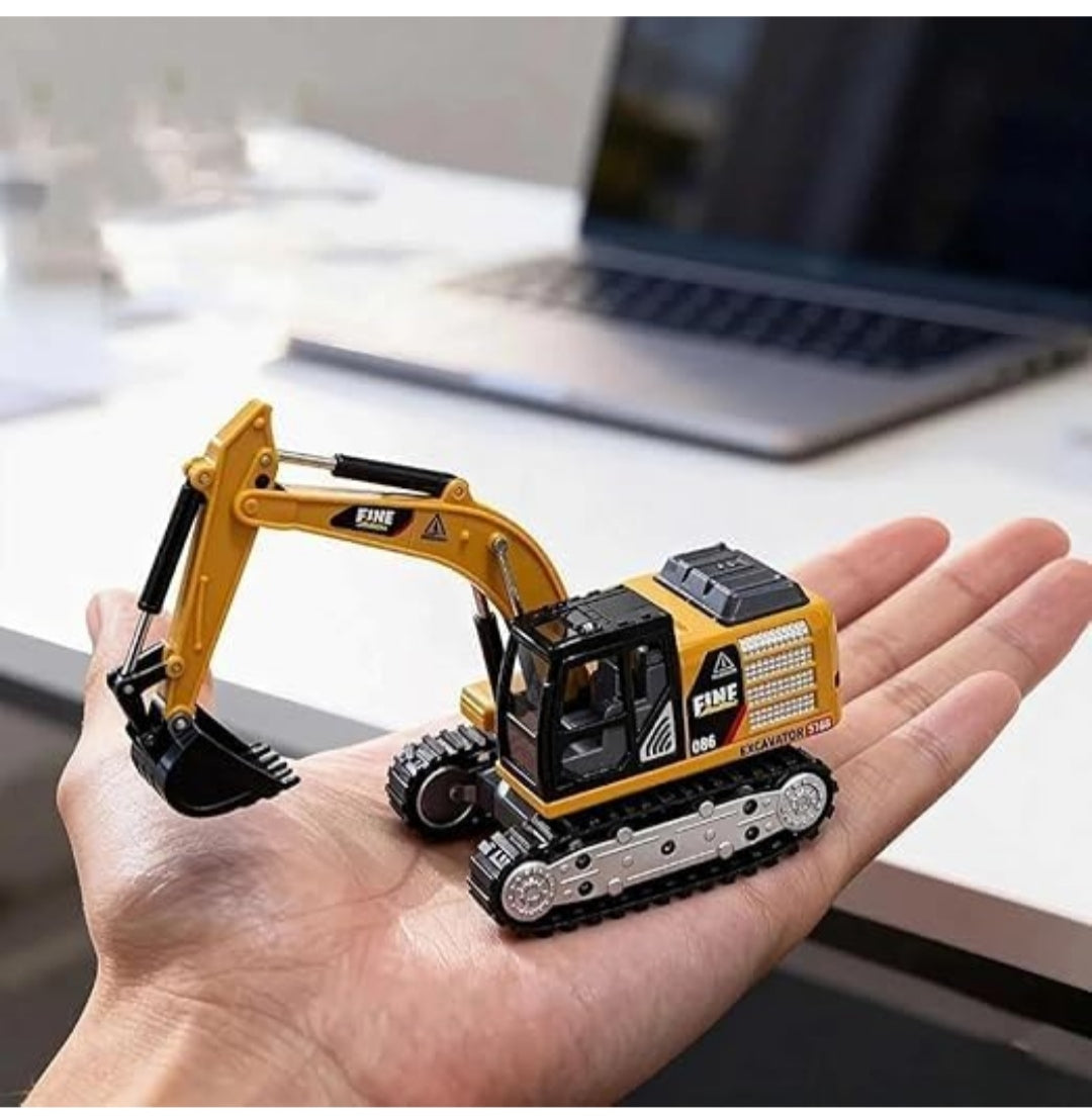 Mini RC Construction Vehicle | 1:64 Scale Die-Cast Metal Body | Remote Control Engineering Toy Vehicle for Kids