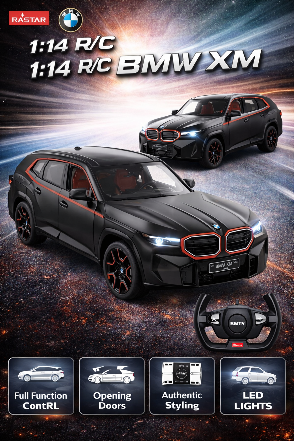 BMW XM RC model 1:14 scale