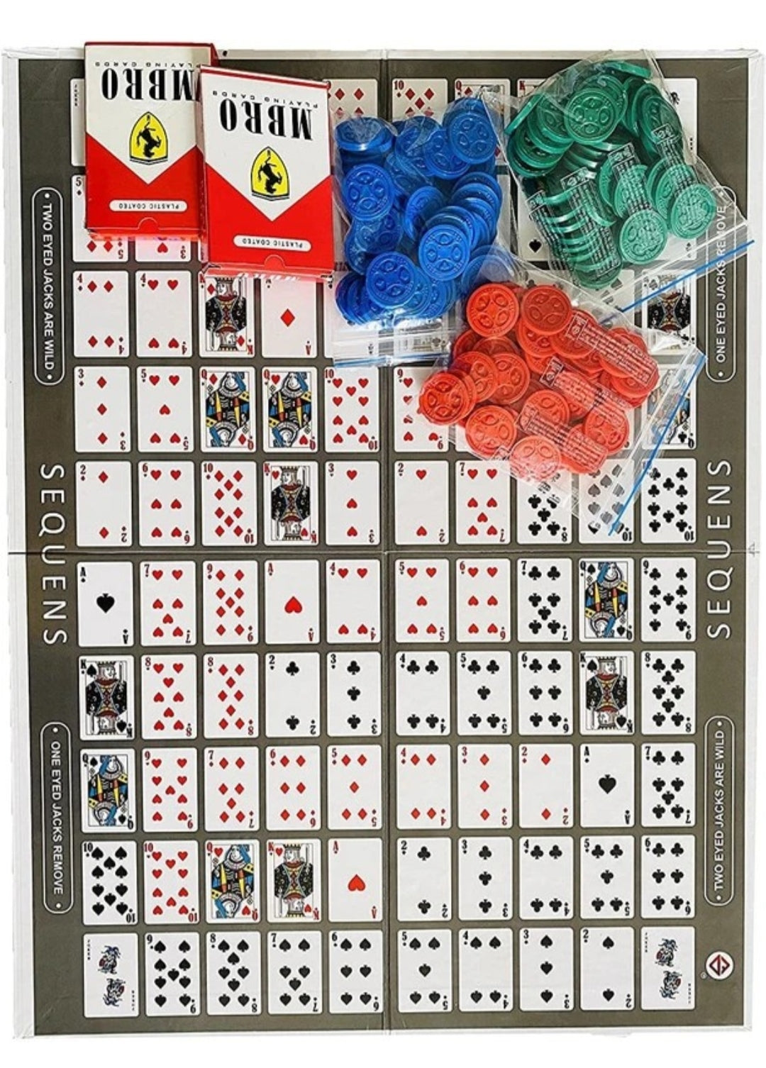 Sequence, Strategy Game, Card Game, Board Game for Kids, Adults, Families, Educational, 2 to 12 Players