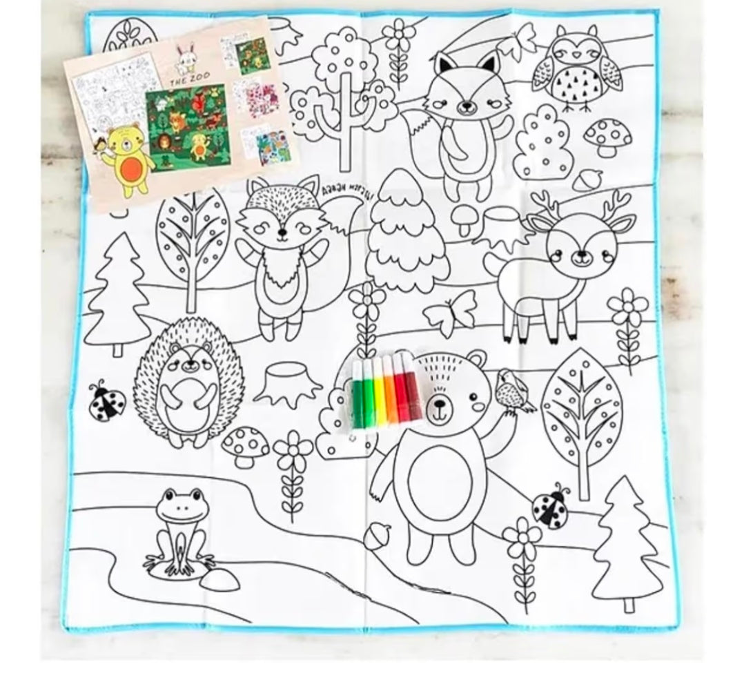 Reusable Washable Coloring Mat for Kids – 80 x 80 cm