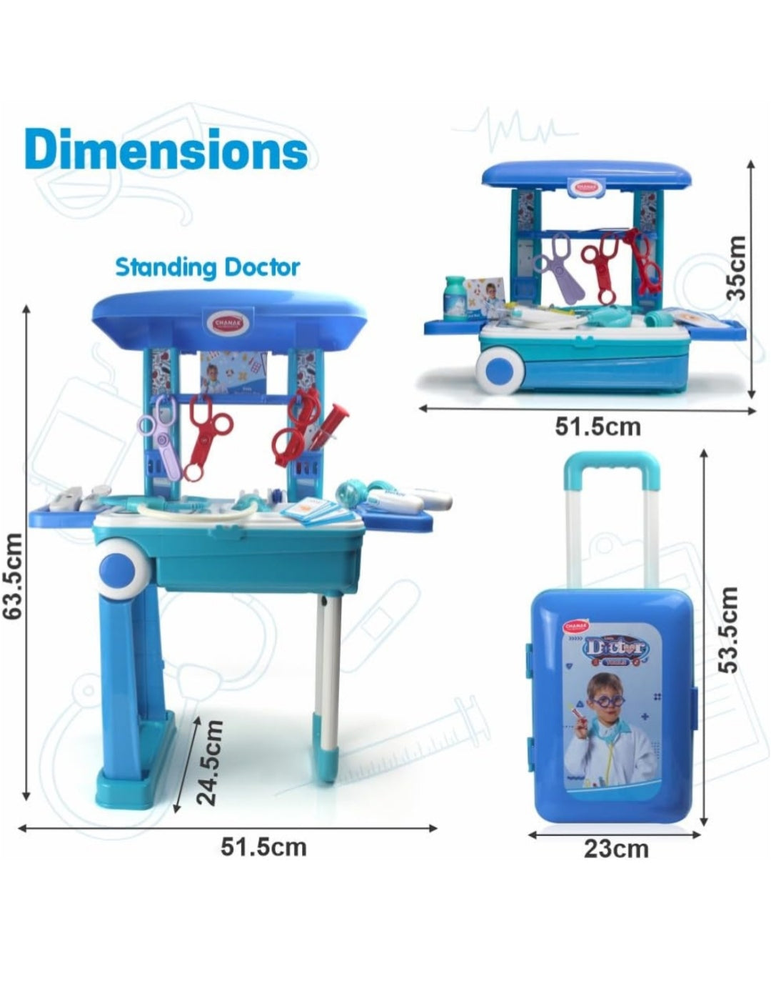Premium Doctor Set Trolley for Kids