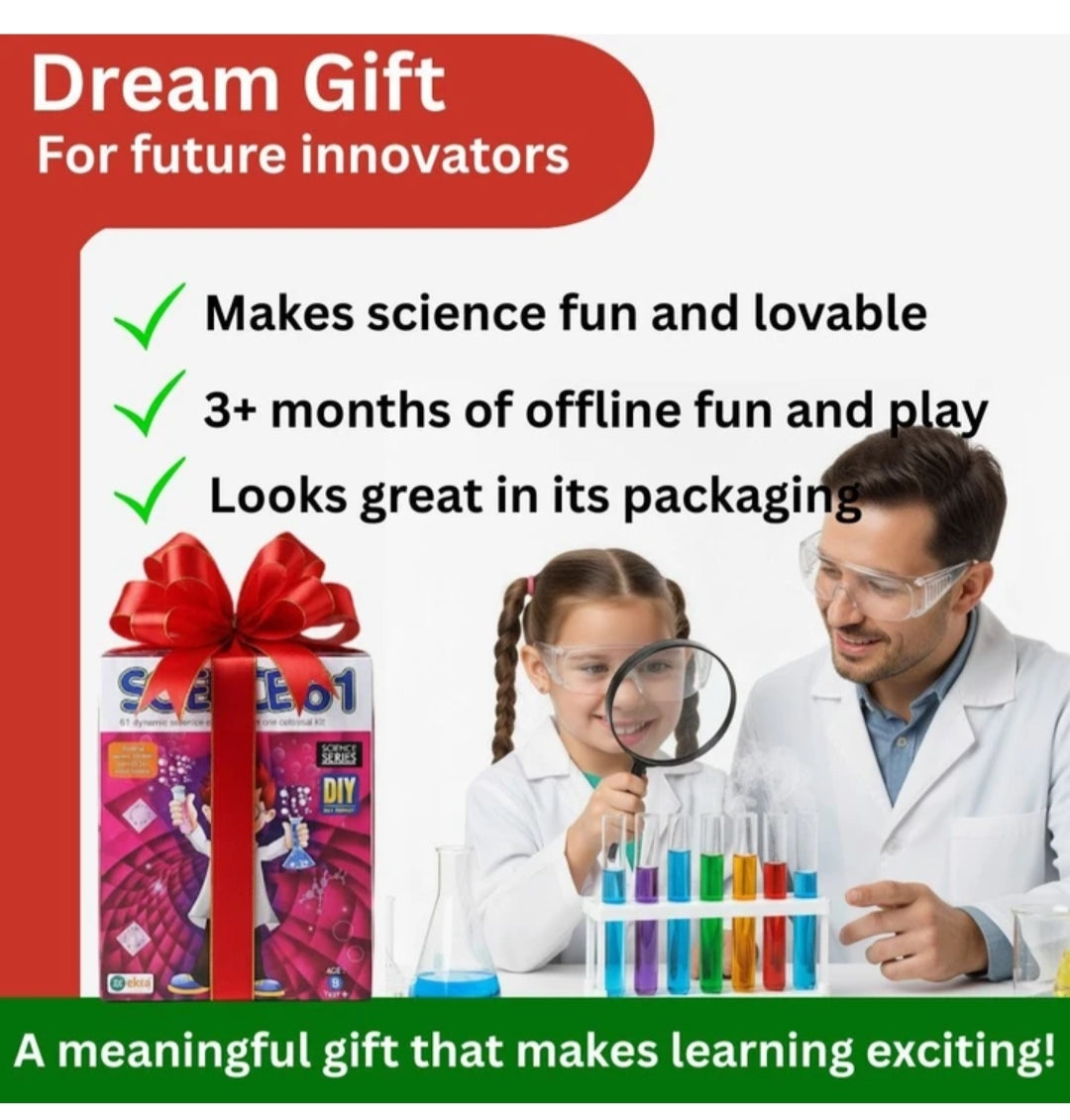 Science 61 | Dynamic 61 Science Experiments | Fun to Learn DIY Educational Play Game Kit for Kids