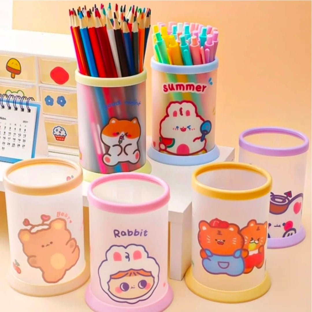 Cute character pen stand
