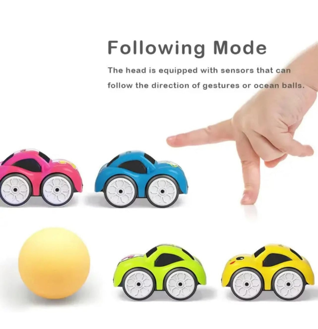 Remote Control Mini Car with Smart Music & LED Lighting, Line Sensing Infrared Following CAr, Educational Racing Toy Gift