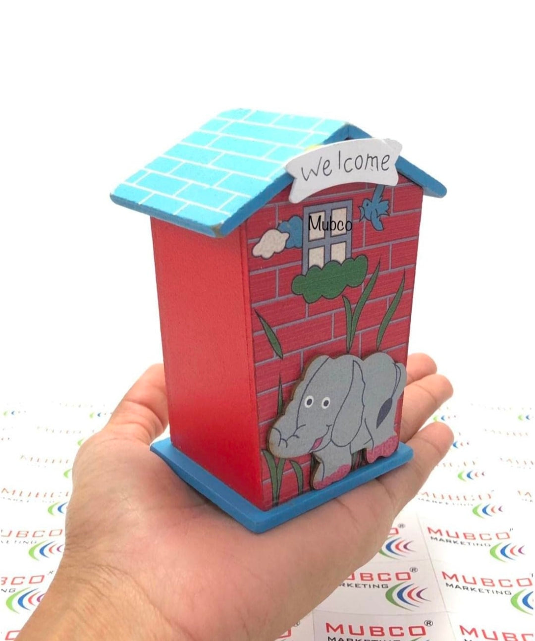 House Shaped Wooden Piggy Bank – Lovely Money Bank for Kids & Adults