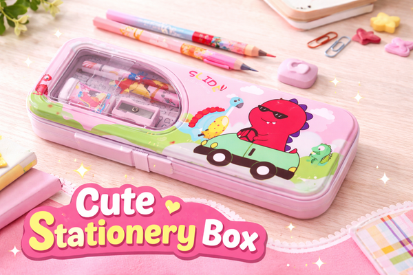 Pencil box with cartoon image