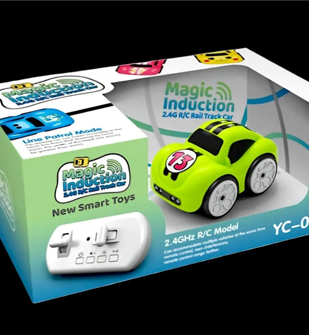 Remote Control Mini Car with Smart Music & LED Lighting, Line Sensing Infrared Following CAr, Educational Racing Toy Gift