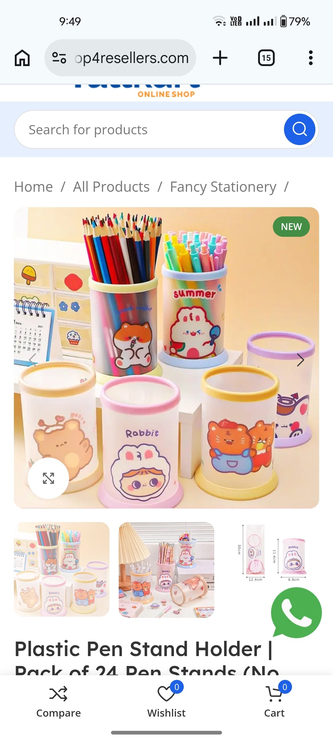 Cute character pen stand