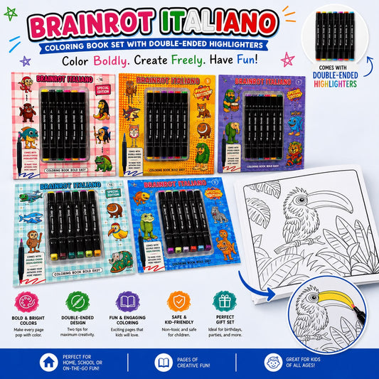 Colour book with dual tip markers