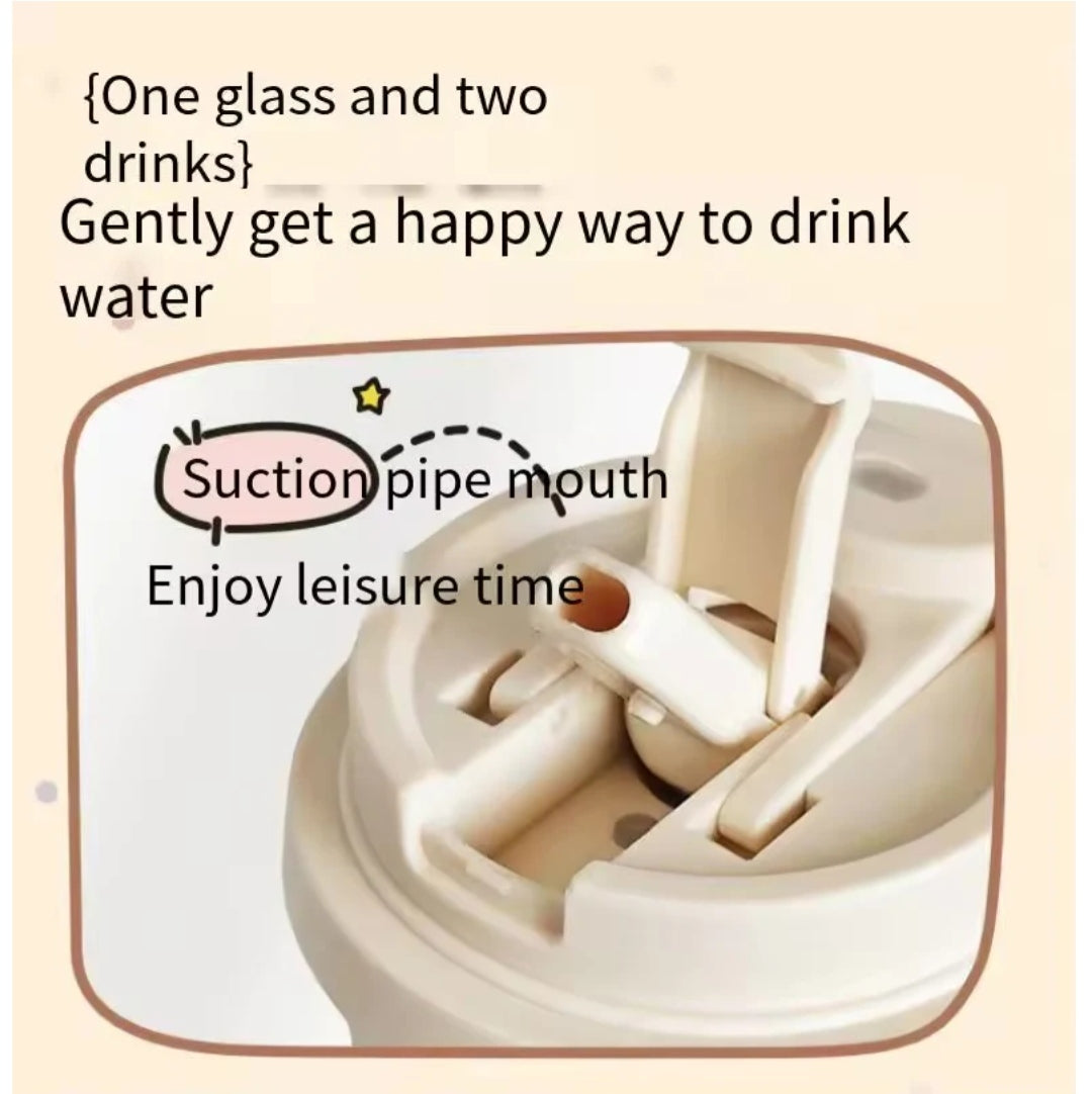Labubu print tumbler for kids stainless steel