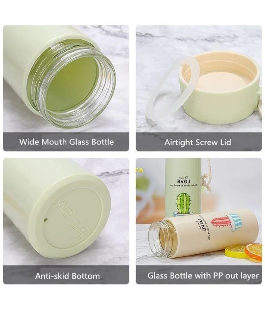 Eco friendly cactus print bottle