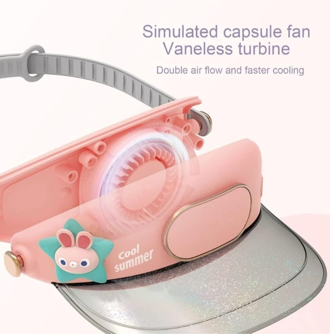 Cute summer cool fan cap for kids