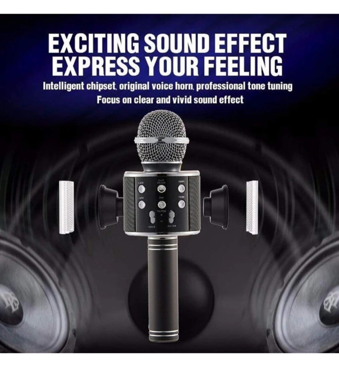 Rechargeable Karaoke Mic for Kids Wireless Bluetooth Mike for Singing, Practice Microphone for Kids, Music Singing
