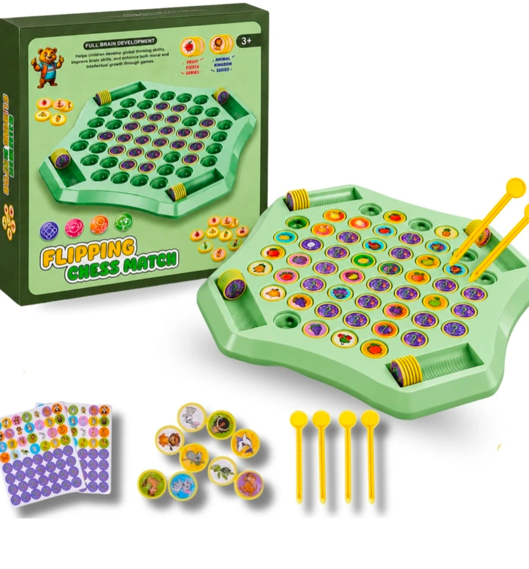 Flipping chess brain game for kids