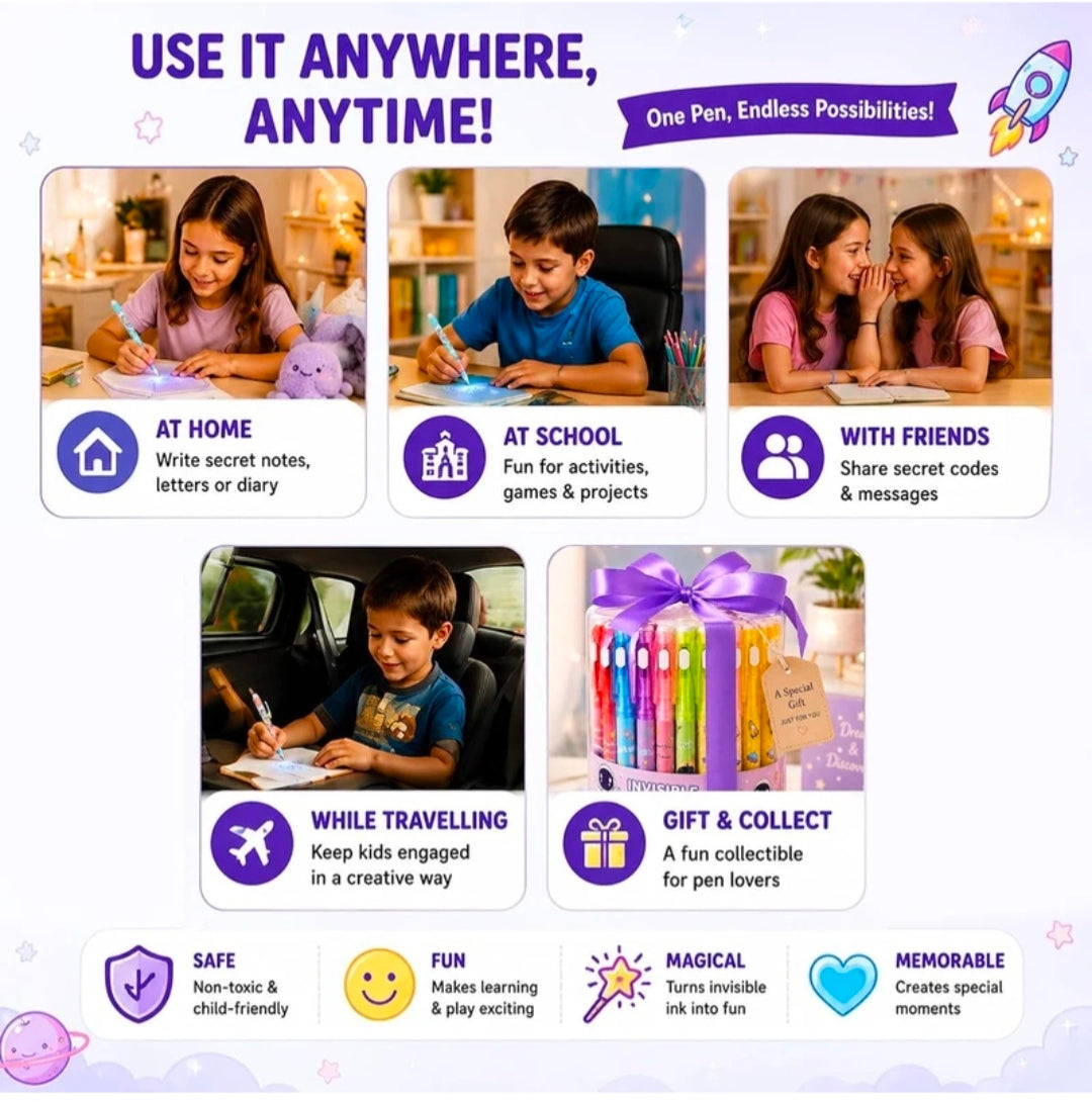 Invisible Ink Magic Pen with UV-Light