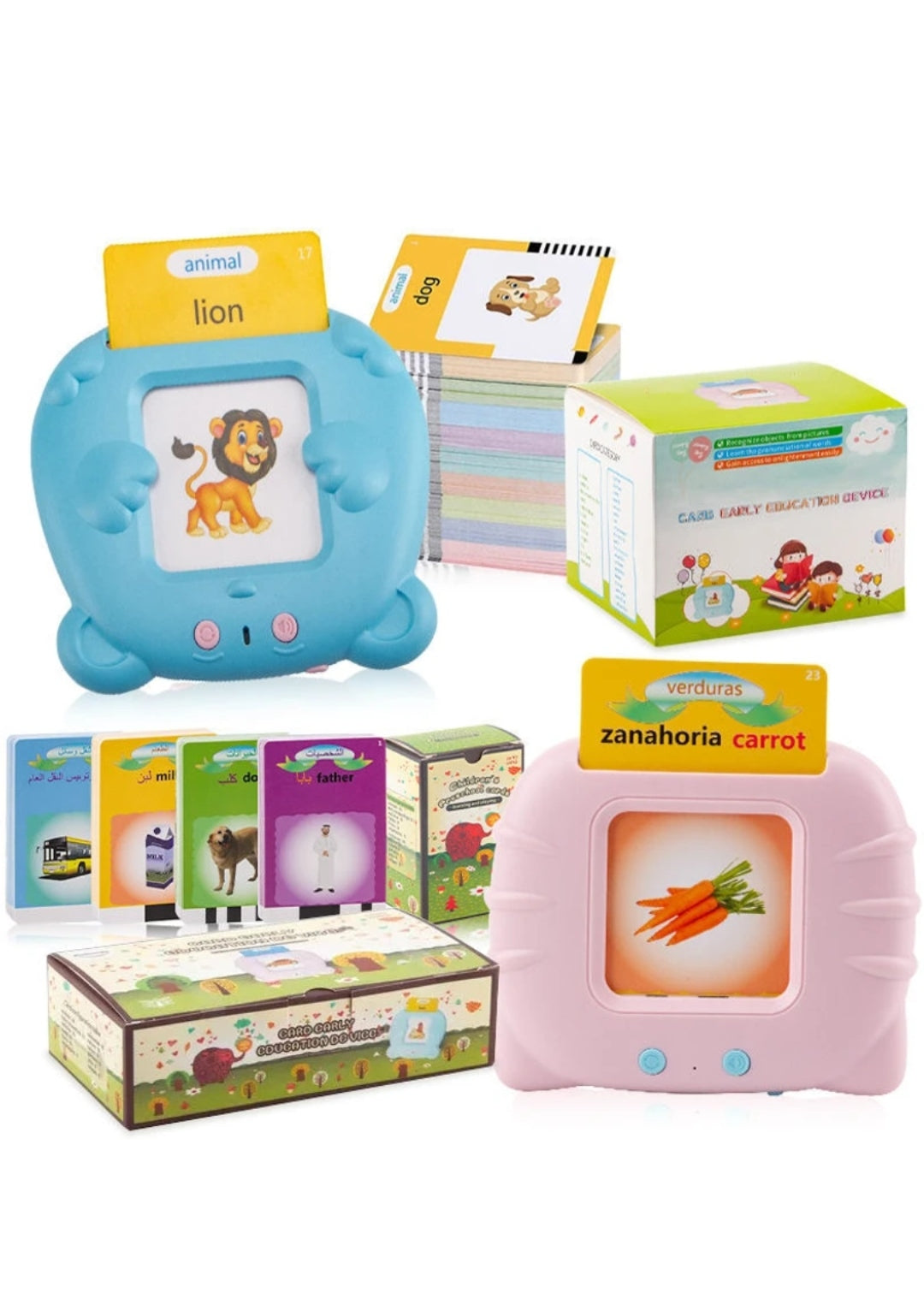 Educational Learning Talking Flash Cards for 2 Year Old Kids Boys Girls Baby Montessori Toys