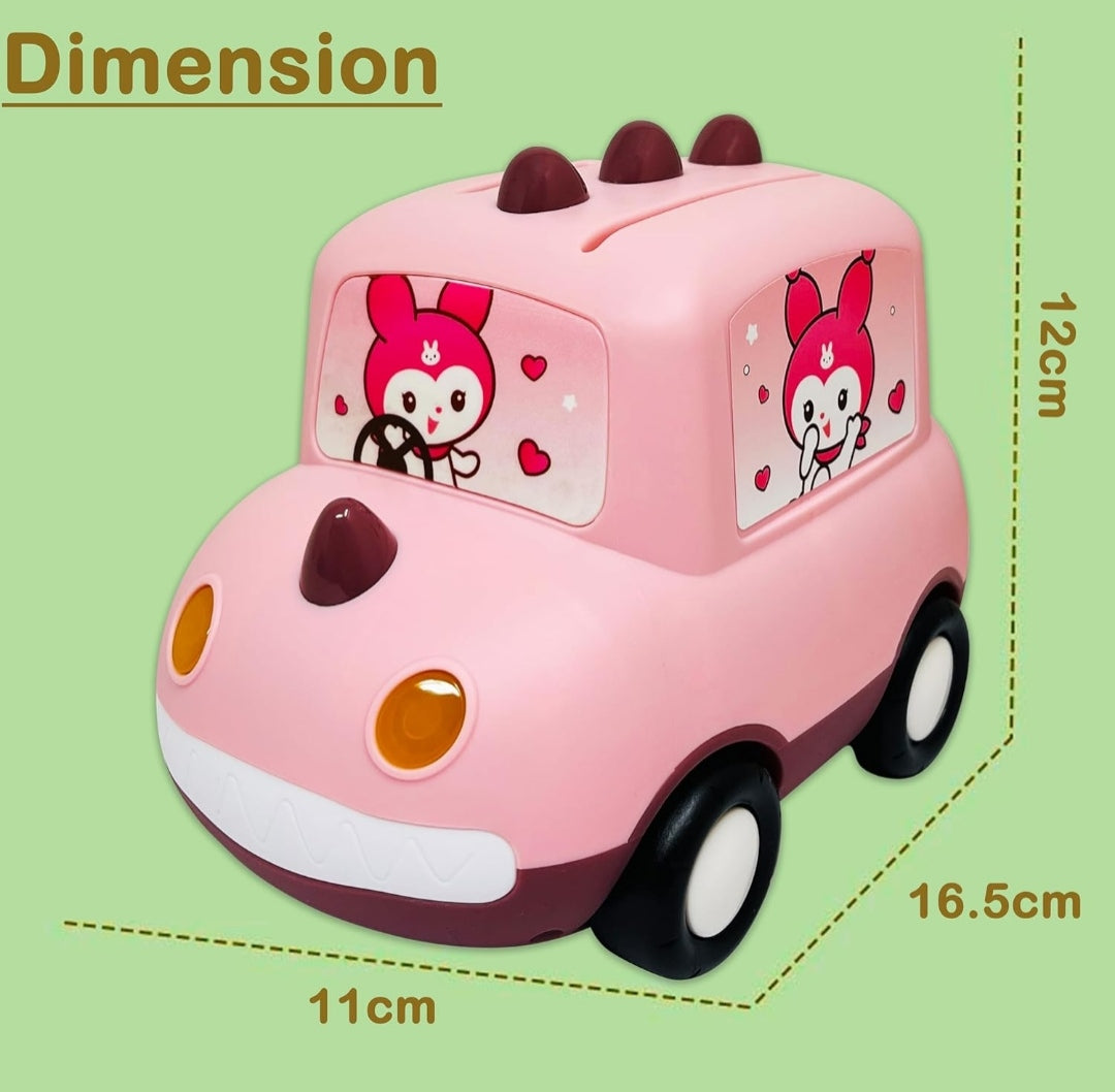 Car Shape Gullak Money Bank with Number Code Lock|Password Protective
