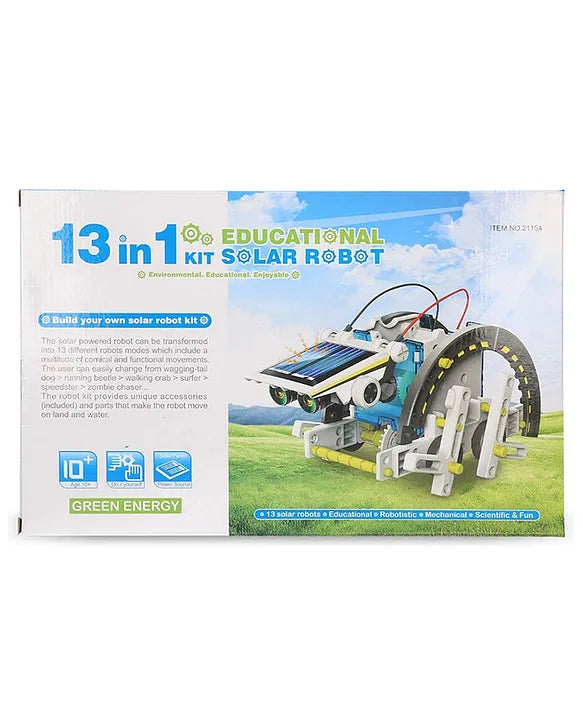 Educational Solar Robot Kit Toys Powered By The Solar DIY Robot Assembly Kit for Kids(13 in1)