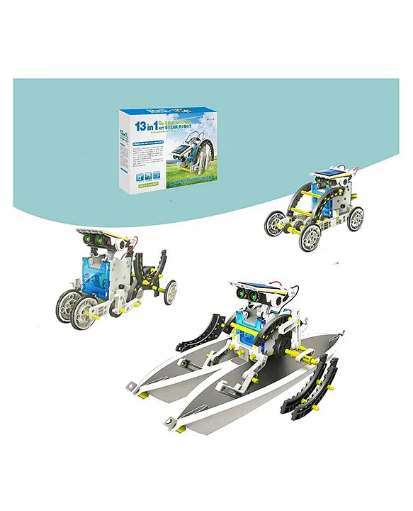 Educational Solar Robot Kit Toys Powered By The Solar DIY Robot Assembly Kit for Kids(13 in1)