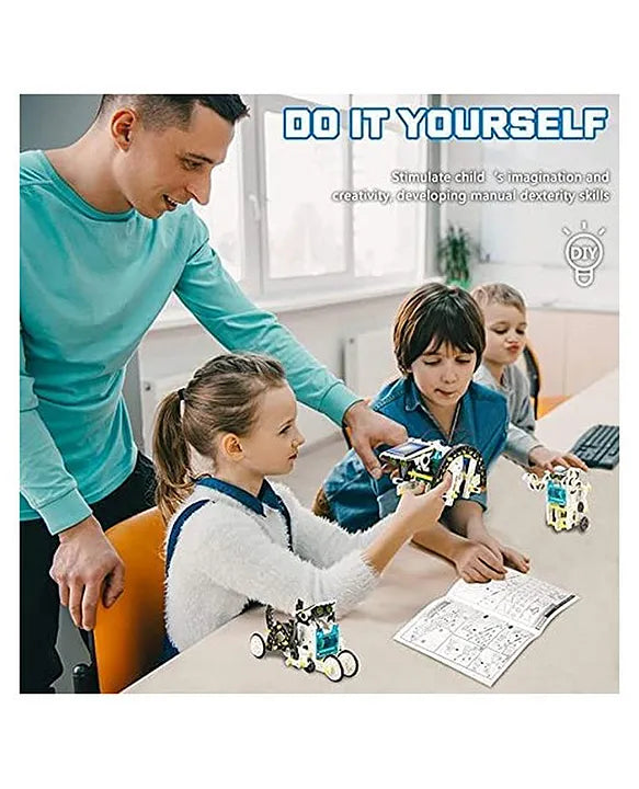 Educational Solar Robot Kit Toys Powered By The Solar DIY Robot Assembly Kit for Kids(13 in1)